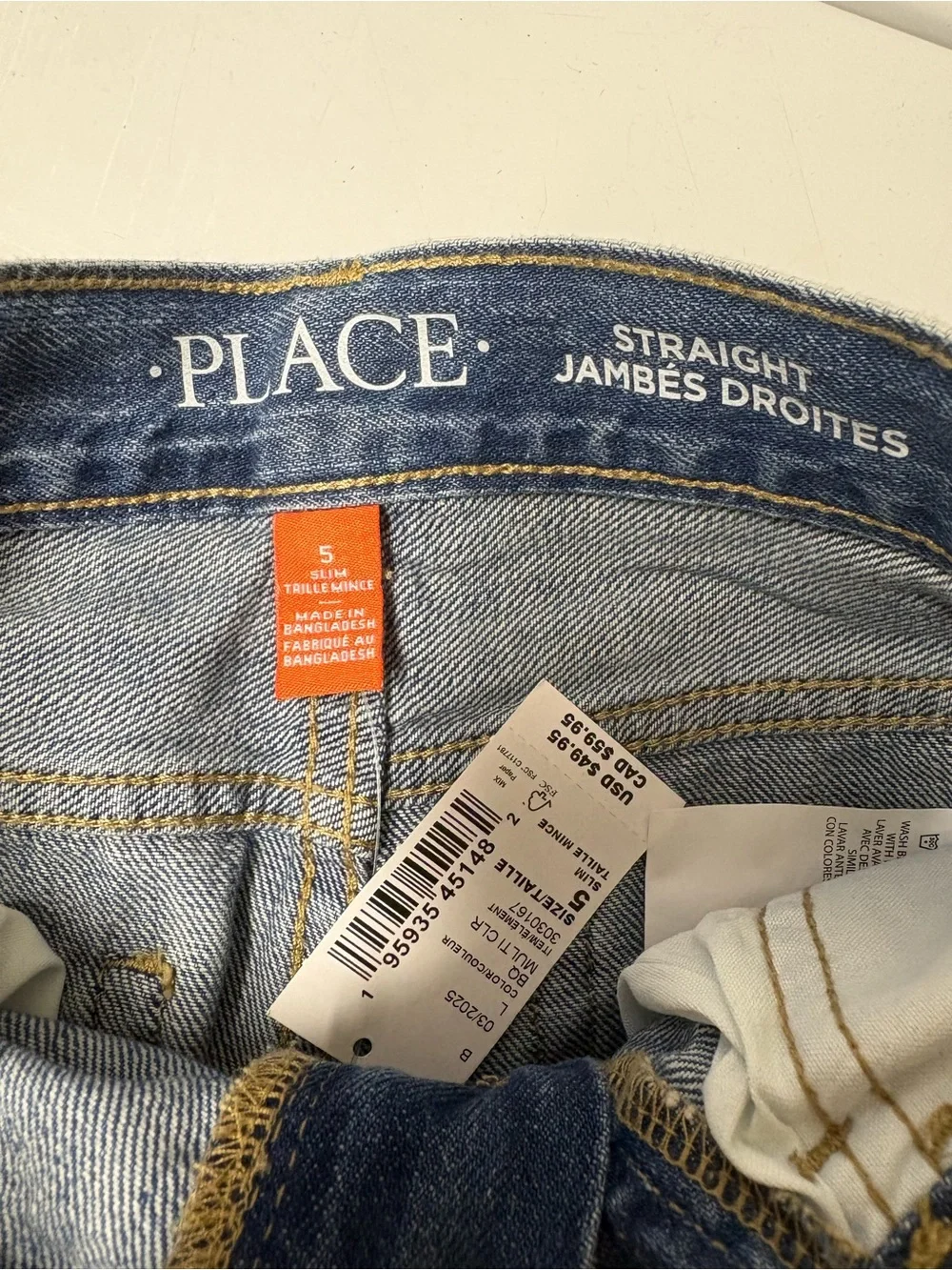 The Children's Place Light Blue Straight Leg Jeans